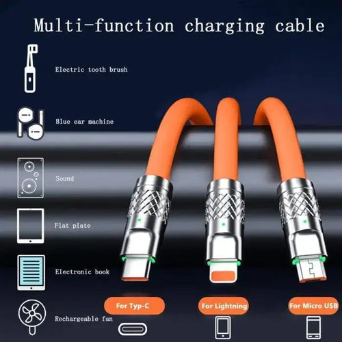 1-in-3 Ultra Fast Charging Cable Rana&brothertechstore