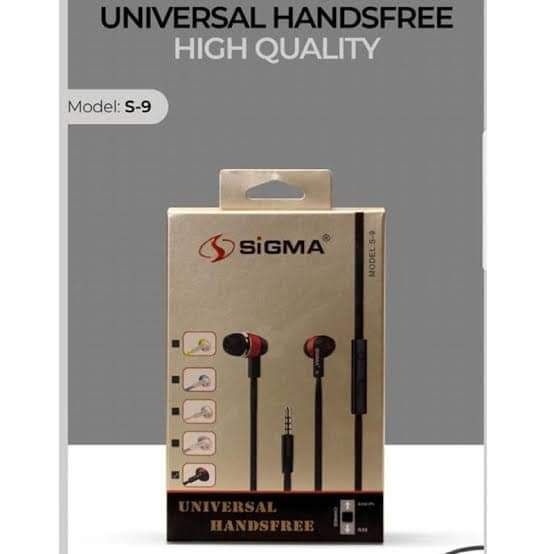 Sigma S9 Wired handfree Rana&brothertechstore